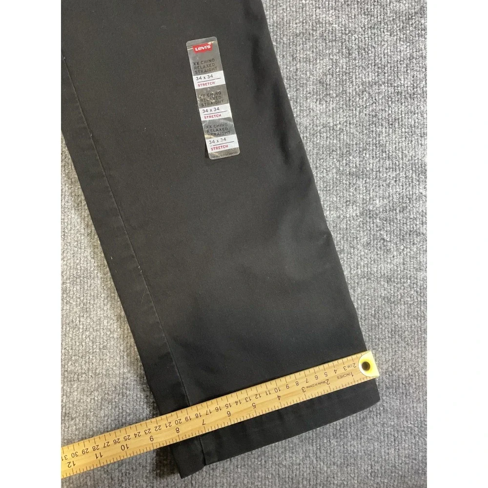 Levi's XX Chino Standard Taper 34x34 Men's Stretch Straight Pants Black New